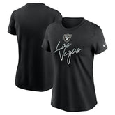 Las Vegas Raiders Women's Team City Roll T-Shirt - Black | Nike on sale