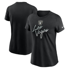 Las Vegas Raiders Women's Team City Roll T-Shirt - Black | Nike on sale