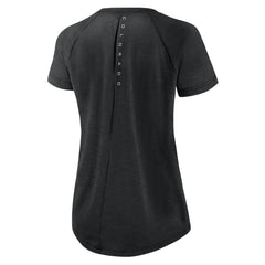 Colorado Rockies Women's Summer Breeze Raglan Fashion T-Shirt - Heather Black | Nike