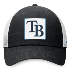 Tampa Bay Rays Rise Adjustable Trucker Hat - Black | Nike