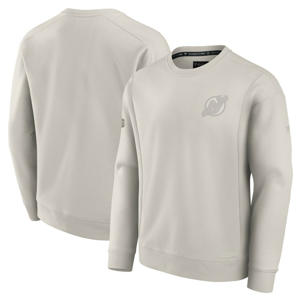 New Jersey Devils Fanatics Authentic Pro Road Fleece Sweatshirt Gray