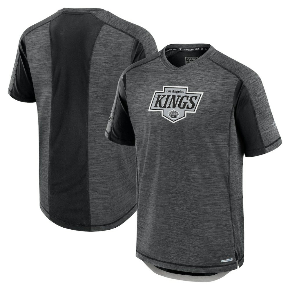 Los Angeles Kings Fanatics Authentic Pro Rink Performance T-Shirt Heather Charcoal