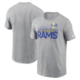 Los Angeles Rams Local Essential T-Shirt - Heather Gray | Nike for sale