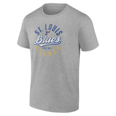 St. Louis Blues Fanatics Emblem T-Shirt Gray