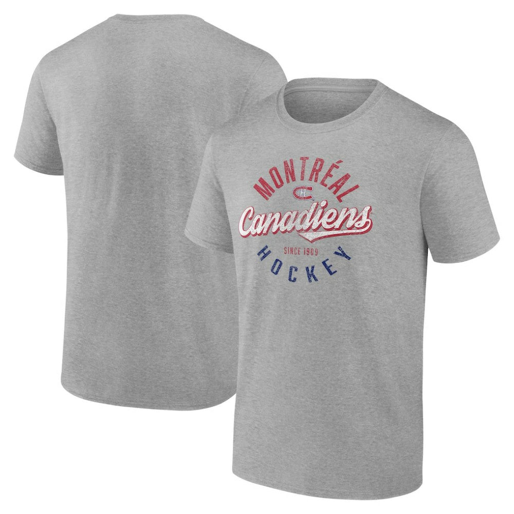 Montreal Canadiens Fanatics Emblem T-Shirt Gray