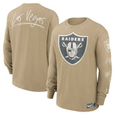Las Vegas Raiders Essential Statement Max90 Long Sleeve T-Shirt - Tan | Nike online
