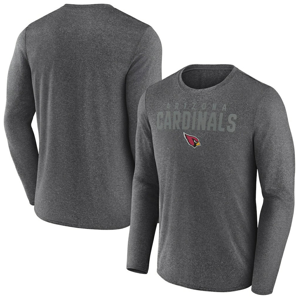 Arizona Cardinals Blackout Long Sleeve T-Shirt - Heather Charcoal for sale