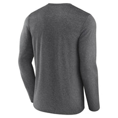 Pittsburgh Penguins Fanatics Sweep Iconic Synthetic Long Sleeve T-Shirt Heather Charcoal
