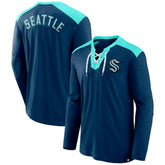 Seattle Kraken Fanatics Iconic Exclusive Long Sleeve T-Shirt Deep Sea Blue