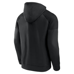 Seattle Kraken Fanatics Black Ice Defender Raglan Pullover Hoodie