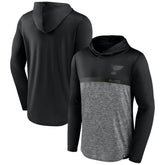 St. Louis Blues Fanatics Iconic Defender Pullover Hoodie Black/Heather Charcoal