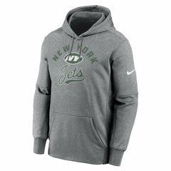 New York Jets Performance Fleece Pullover Hoodie - Heather Gray | Nike on sale