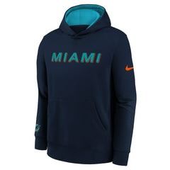 Miami Dolphins Youth 2025 Rivalries Collection Club Hoodie - Pitch Blue | Nike on sale