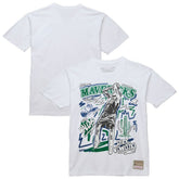 Dirk Nowitzki Dallas Mavericks Hardwood Classics Chalked Up T-Shirt sale - White | Mitchell & Ness shop
