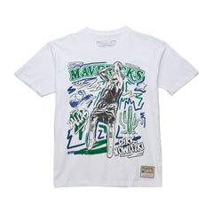 Dirk Nowitzki Dallas Mavericks Hardwood Classics Chalked Up T-Shirt sale - White | Mitchell & Ness shop