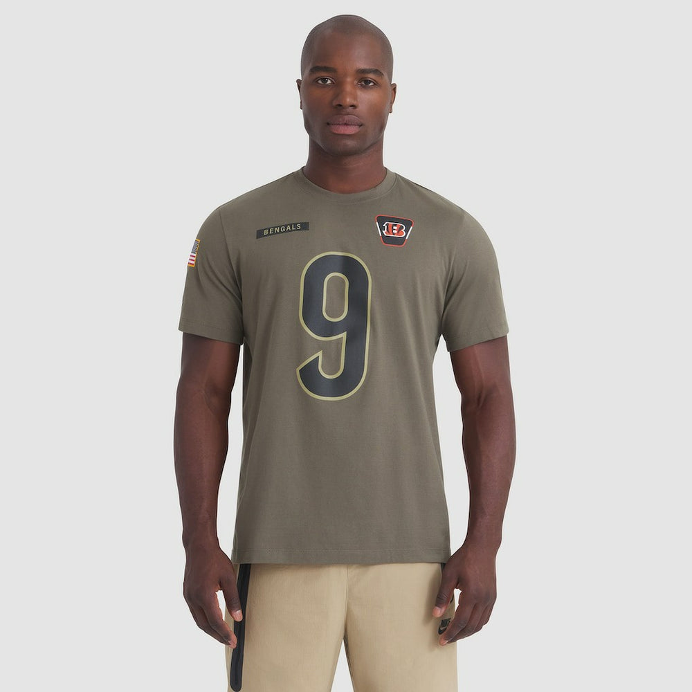 Joe Burrow Cincinnati Bengals 2025 Salute to Service Name & Number T-Shirt - Olive | Nike outlet