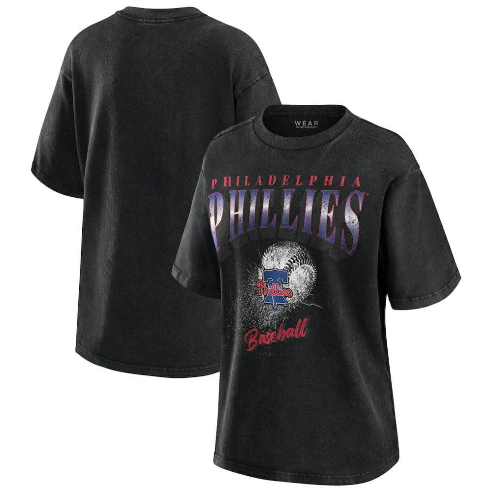 Philadelphia Phillies WEAR by Erin Andrews Women's Oversized Boyfriend T-Shirt - Charcoal