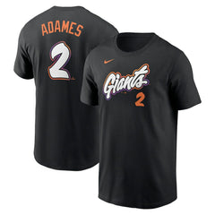 Willy Adames San Francisco Giants 2025 City Connect Fuse Name & Number T-Shirt - Black | Nike