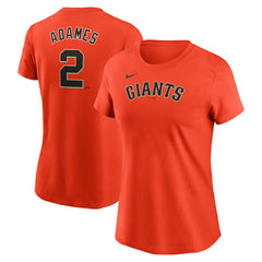 Willy Adames San Francisco Giants Women's Cooperstown Collection Fuse Name & Number T-Shirt - Orange | Nike