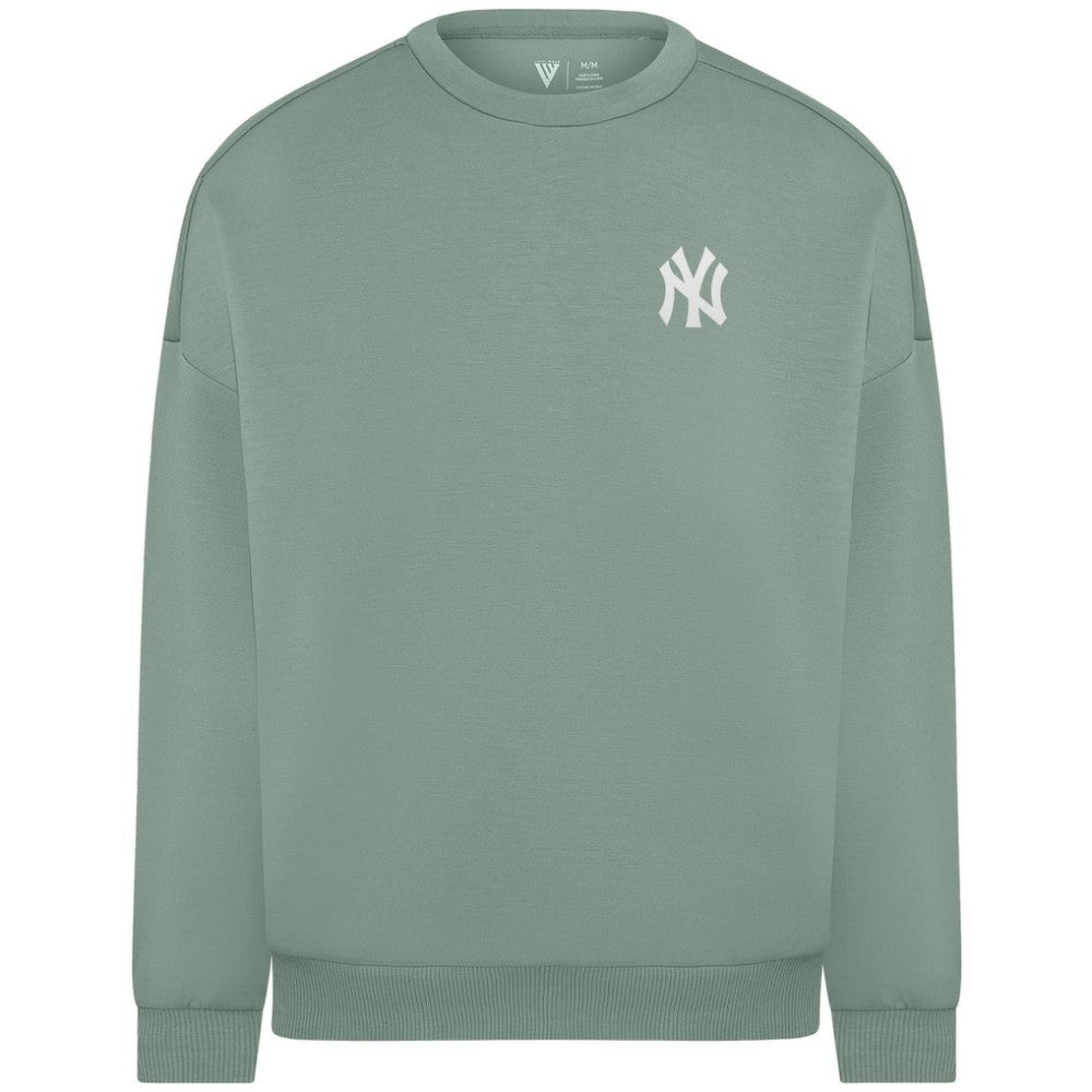 New York Yankees Levelwear Women's Luxe Signature Tri-Blend Pullover Sweatshirt - Sage Green