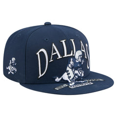 Dallas Cowboys New Era Throwback Oversized 59FIFTY Fitted Hat - Navy outlet