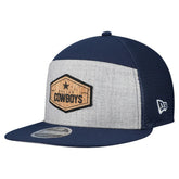 Dallas Cowboys New Era Cork Split Panel 9FIFTY Trucker Snapback Hat - Gray/Navy online