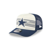 Dallas Cowboys New Era Banner A-Frame 9FIFTY Snapback Hat - Cream/Navy outlet