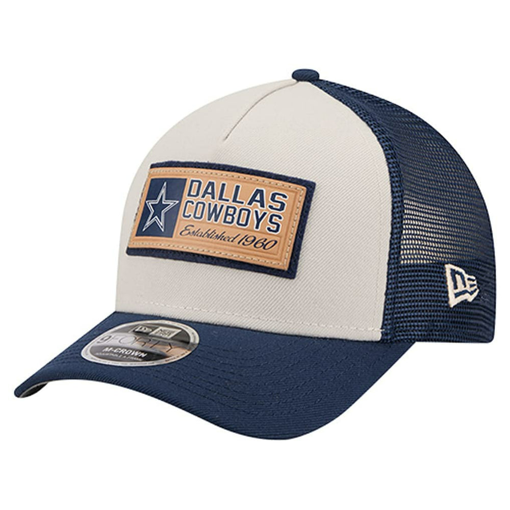 Dallas Cowboys New Era Two-Tone Text 9FORTY M-Crown Adjustable Hat - Stone/Navy online