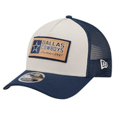Dallas Cowboys New Era Two-Tone Text 9FORTY M-Crown Adjustable Hat - Stone/Navy online