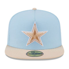 Dallas Cowboys New Era Two-Tone Color Pack A-Frame 59FIFTY Fitted Hat - Light Blue/Light Beige outlet