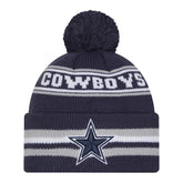 Dallas Cowboys New Era Youth Classic Cuffed Knit Hat with Pom - Navy on sale