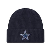 Dallas Cowboys New Era Youth Waffle Cuffed Knit Hat - Navy for sale