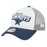 Dallas Cowboys New Era Preschool Streak A-Frame 9FORTY Adjustable Hat - White/Navy for sale
