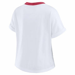 Arizona Cardinals WEAR by Erin Andrews Women's Cropped Center Stripe Dolman T-Shirt - White sale