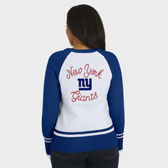 New York Giants WEAR by Erin Andrews Women's Colorblock Raglan Sweater - White/Royal cheap