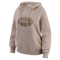 New York Jets WEAR by Erin Andrews Women's Washed Pullover Crewdie - Tan cheap