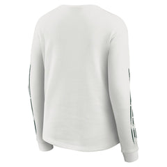 Green Bay Packers WEAR by Erin Andrews Women's Graphic Waffle Long-Sleeve T-Shirt - White outlet