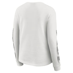 New Orleans Saints WEAR by Erin Andrews Women's Graphic Waffle Long-Sleeve T-Shirt - White cheap