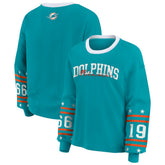 Miami Dolphins WEAR by Erin Andrews Women's Sport Long-Sleeve T-Shirt - Aqua discount