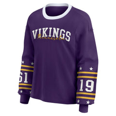 Minnesota Vikings WEAR by Erin Andrews Women's Sport Long-Sleeve T-Shirt - Purple outlet