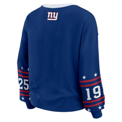 New York Giants WEAR by Erin Andrews Women's Sport Long-Sleeve T-Shirt - Royal outlet