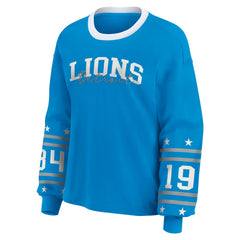 Detroit Lions WEAR by Erin Andrews Women's Sport Long-Sleeve T-Shirt - Blue outlet