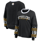 Pittsburgh Steelers WEAR by Erin Andrews Women's Sport Long-Sleeve T-Shirt - Black on sale