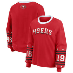 San Francisco 49ers WEAR by Erin Andrews Women's Sport Long-Sleeve T-Shirt - Scarlet discount