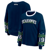 Seattle Seahawks WEAR by Erin Andrews Women's Sport Long-Sleeve T-Shirt - College Navy outlet