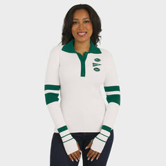 New York Jets WEAR by Erin Andrews Women's Ribbed Henley Polo Sweater - White online