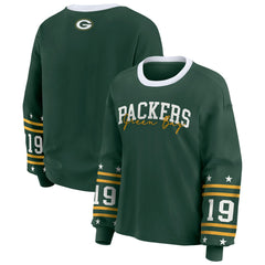 Green Bay Packers WEAR by Erin Andrews Women's Plus Size Sport Long-Sleeve T-Shirt - Green outlet