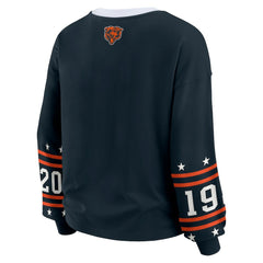 Chicago Bears WEAR by Erin Andrews Women's Plus Size Sport Long-Sleeve T-Shirt - Navy online