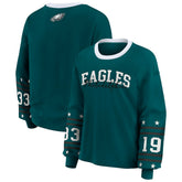 Philadelphia Eagles WEAR by Erin Andrews Women's Plus Size Sport Long-Sleeve T-Shirt - Midnight Green for sale