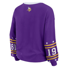 Minnesota Vikings WEAR by Erin Andrews Women's Plus Size Sport Long-Sleeve T-Shirt - Purple discount